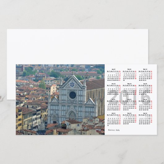 Florence  2016 Calendar Photo Card (Front/Back)