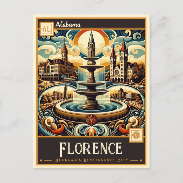 Florence, Alabama | Vintage Postcard (Front)