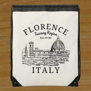 Florence and Tuscany’s Rustic Elegance Drawstring Bag