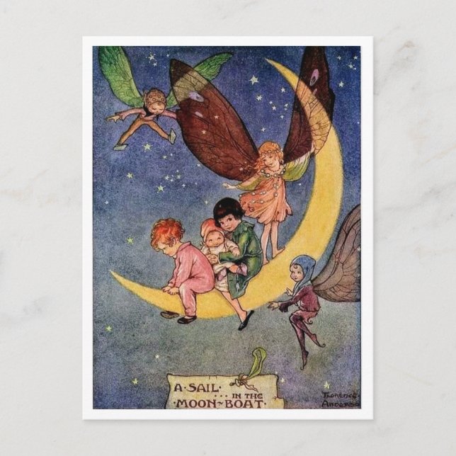 Florence Anderson A Sail in the Moon Boat Postcard (Front)