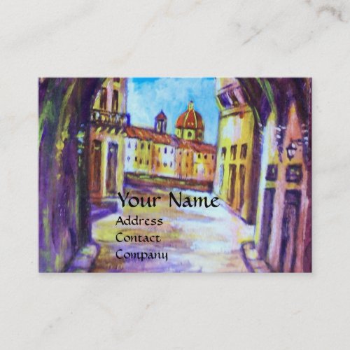 FLORENCE ANTIQUE ALLEY VIEW CHURCH CESTELLO BUSINESS CARD