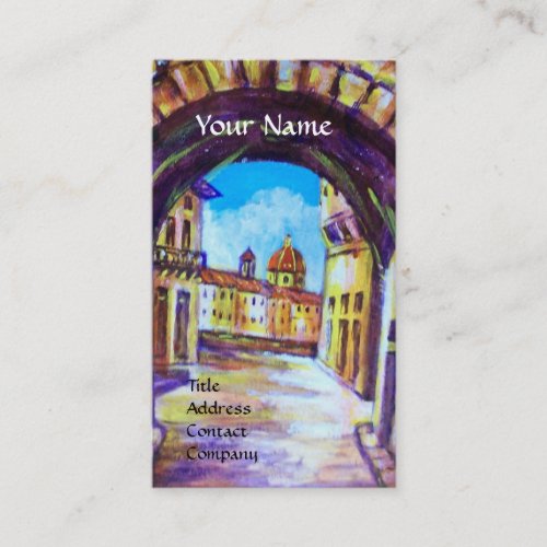 FLORENCE ANTIQUE ALLEY VIEW CHURCH CESTELLO BUSINESS CARD