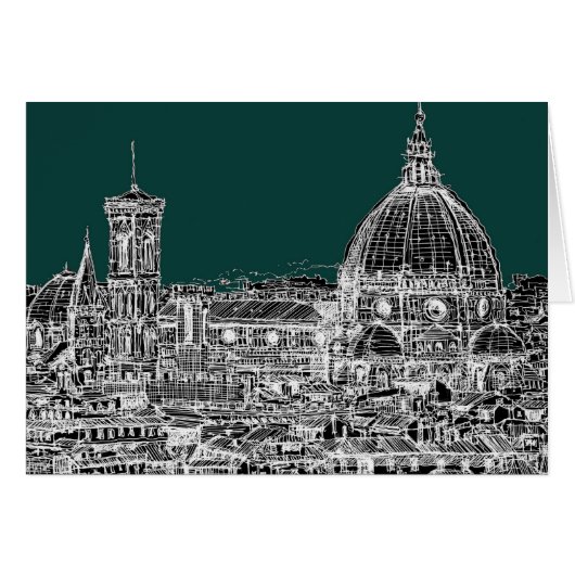 Florence architecture drawing cards (Front Horizontal)
