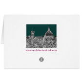 Florence architecture drawing cards (Back Horizontal)