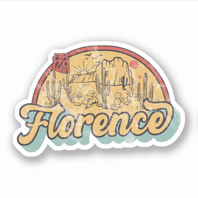 Florence, Arizona  Sticker (Front)