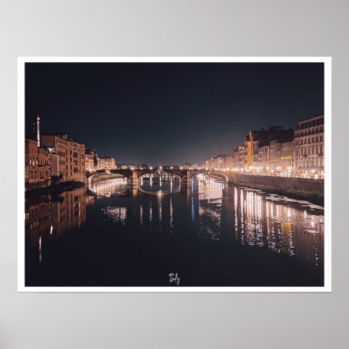 Florence at night poster