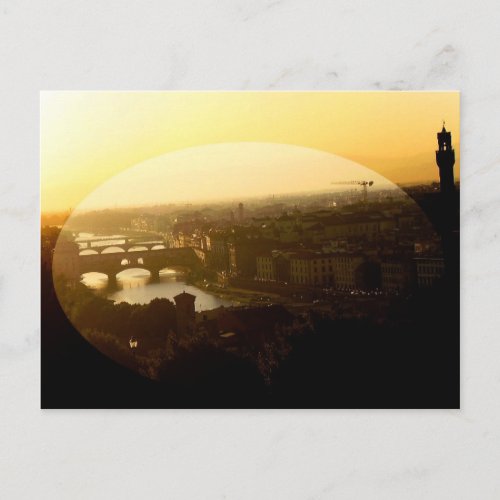 Florence bridges postcard