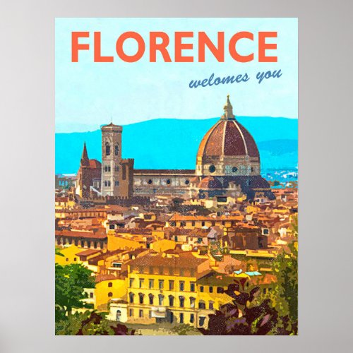 Florence Cathedral  Duomo Santa Maria Del Fiore Poster