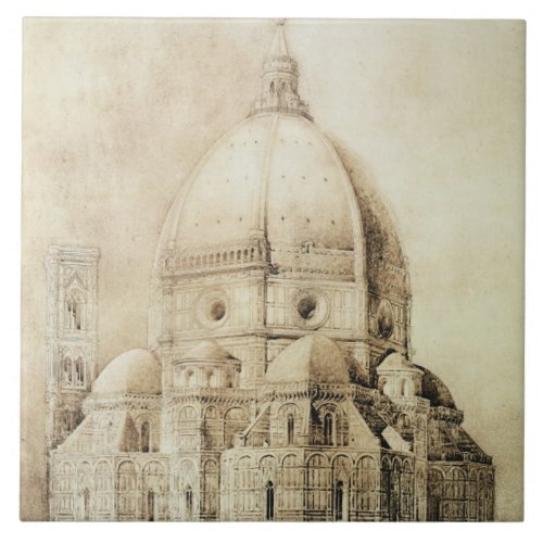 Florence Cathedral from the East from Fragments Ceramic Tile