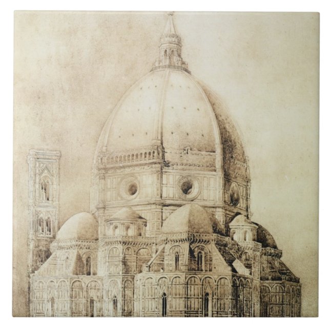 Florence Cathedral from the East, from 'Fragments Ceramic Tile (Front)