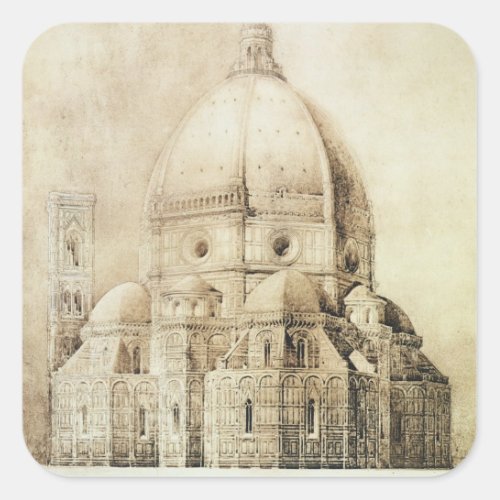 Florence Cathedral from the East from Fragments Square Sticker