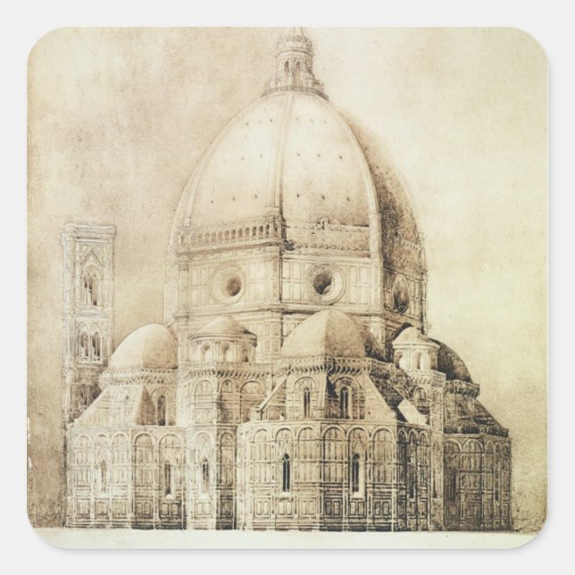 Florence Cathedral from the East, from 'Fragments Square Sticker (Front)