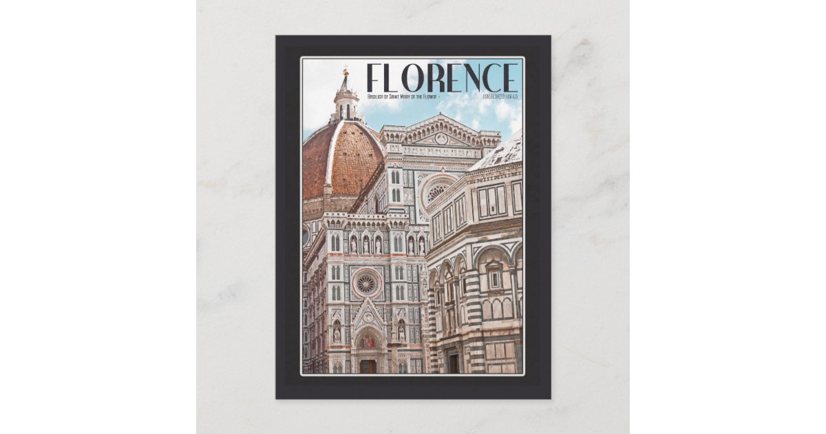 Florence Cathedral Postcard Zazzle 7618