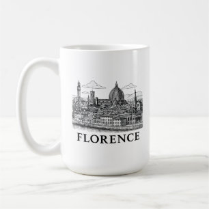 Florence Cityscape – Duomo Cathedral Line Art Coffee Mug