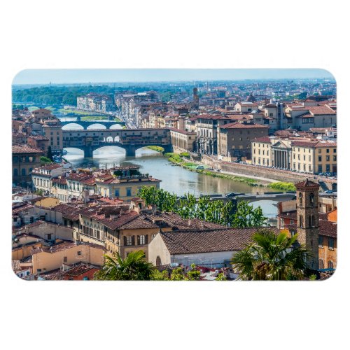 Florence cityscape _ Ponte Vecchio over Arno river Magnet
