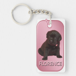 Florence Dog Tag Keychains
