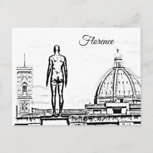 Florence Duomo black & white Gormley  Postcard