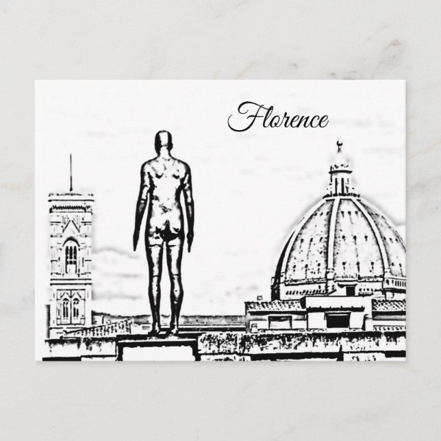 Florence Duomo black & white Gormley  Postcard (Front)