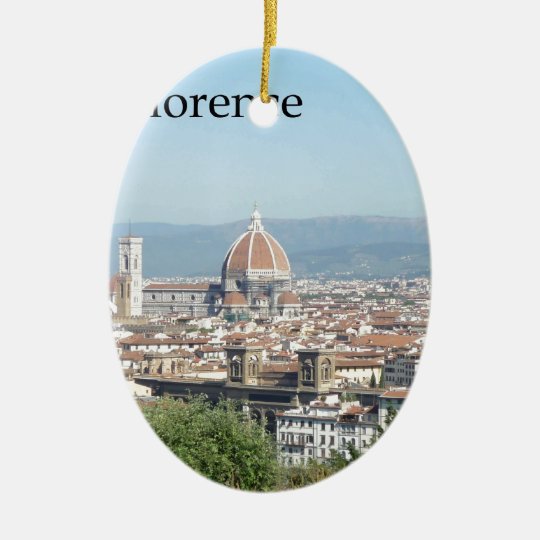 Florence Duomo from Michelangelo Square (new-St.K) Ceramic Ornament
