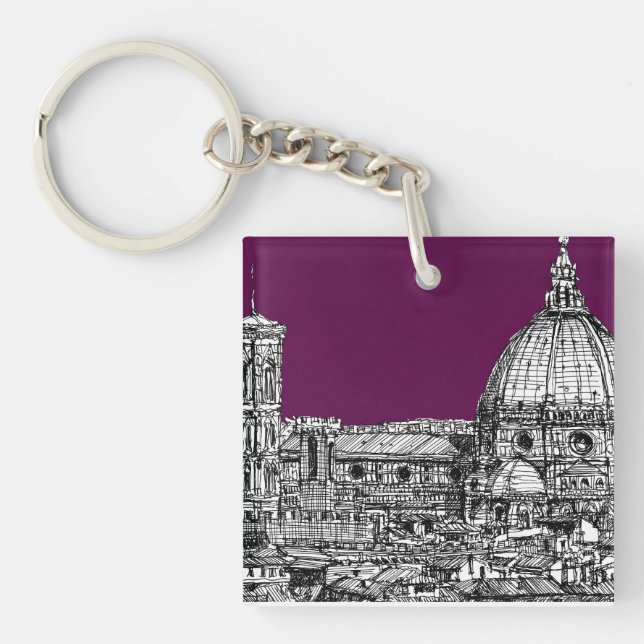Florence duomo purple keychain (Front)