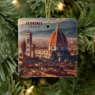 Florence Duomo Santa Maria del Fiore Italy Travel Ceramic Ornament