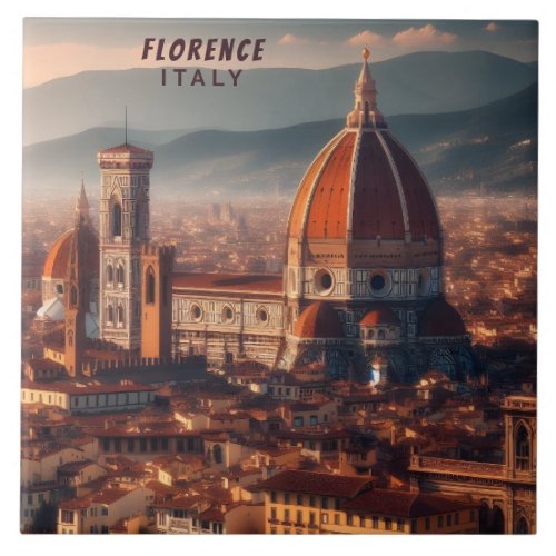 Florence Duomo Santa Maria del Fiore Italy Travel Ceramic Tile