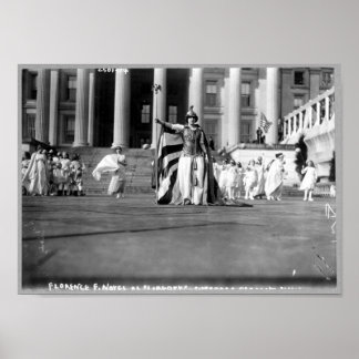 Florence F. Noyes as "Liberty" in suffrage pageant Poster