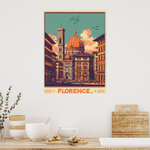 Florence, firenze italy travel gifts poster