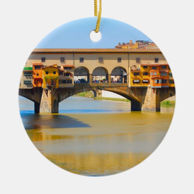 Florence -Firenze, Ponte vecchio Ceramic Ornament (Front)