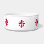 Florence Flag Pet Bowl<br><div class="desc">Add a noble touch of Tuscan pride to your pet’s routine with our Pet Bowl featuring the flag of Florence, Italy! This charming pet bowl showcases the iconic red fleur-de-lis emblem on a crisp white background—Florence’s timeless symbol of strength, elegance, and heritage. It’s a perfect way to celebrate Italian culture...</div>