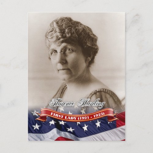 Florence Harding First Lady of the US Postcard