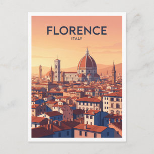 Florence Historic Center Italy Keepsake Postcard