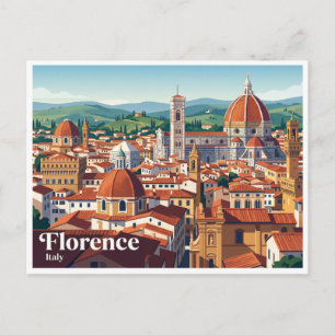 Florence Historic Center Italy Postcard