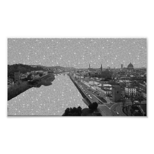 Florence In Glitter Drone View Photo Print