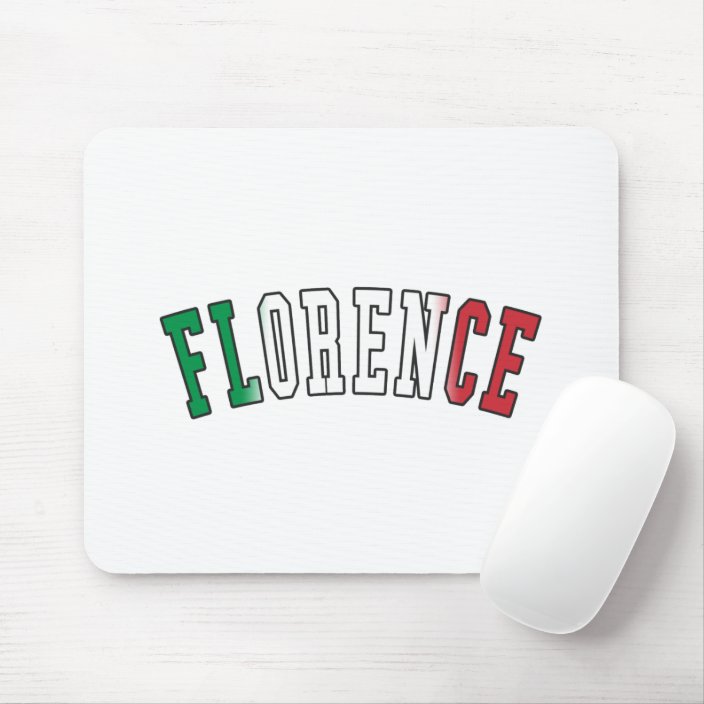 Florence in Italy National Flag Colors Mousepad