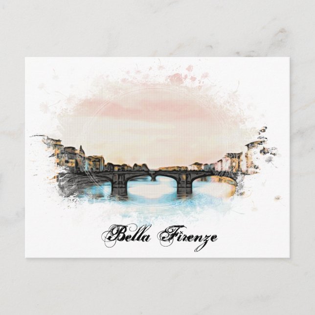 **   Florence Italian AP12 Language Firenze Italia Postcard (Front)