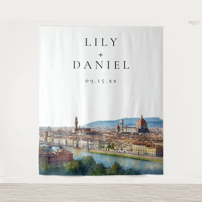Florence Italian Wedding Photo Backdrop (Front)