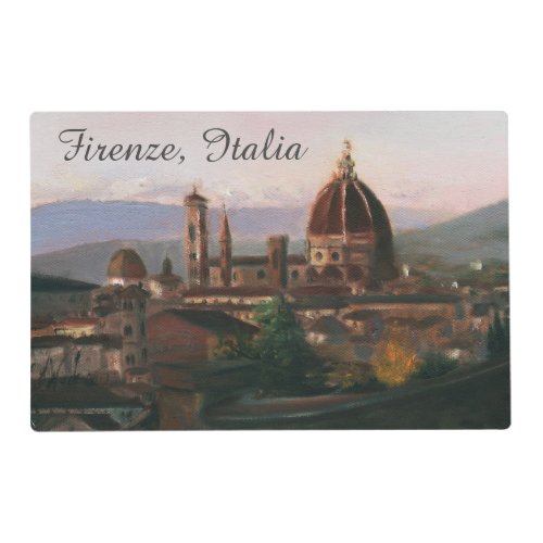 Florence Italy and Duomo Oil Painting Placemat