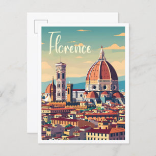 Florence Italy Art Vintage Travel Postcard