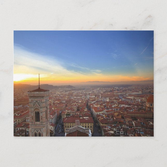Florence Italy at Sunset Postcard (Front)
