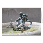 Florence Italy Bird Bath Blank Card (Front Horizontal)