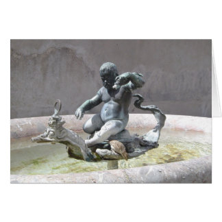 Florence Italy Bird Bath Blank Card