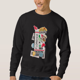 Florence Italy Boarding Plane Airplane Ticket Trav Sweatshirt