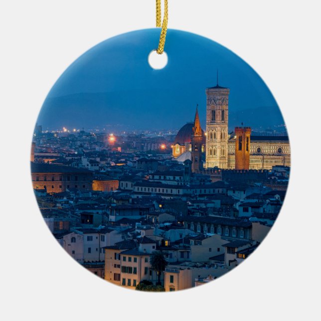 Florence Italy Ceramic Ornament (Front)