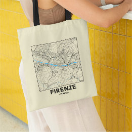 Florence, Italy City Map Tote Bag