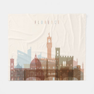 Florence, Italy City Skyline Fleece Blanket