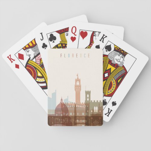 Florence Italy  City Skyline Playing Cards