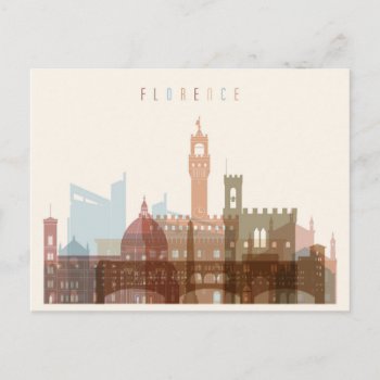 Florence  Italy | City Skyline Postcard by adventurebeginsnow at Zazzle