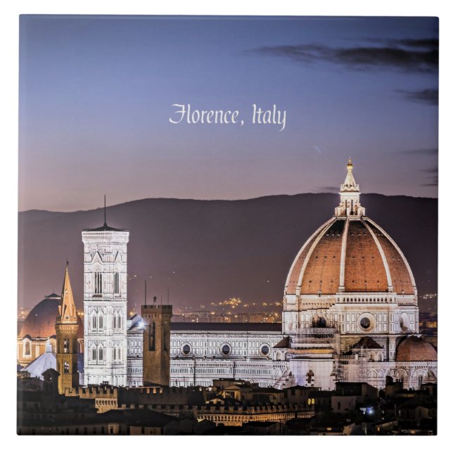Florence, Italy cityscape photograph Ceramic Tile (Front)
