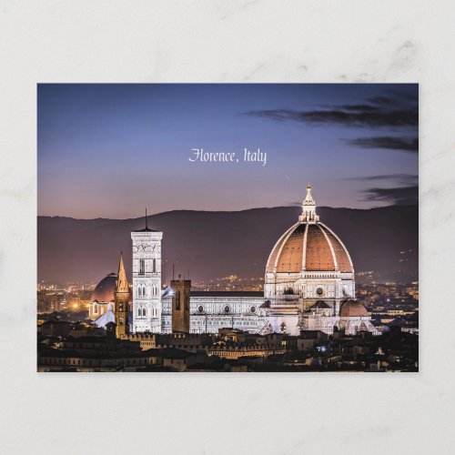 Florence Italy cityscape photograph Postcard